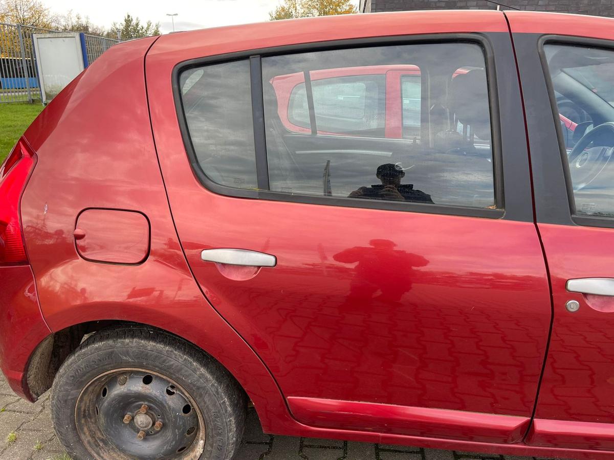 Dacia Sandero 1 original Tür hinten rechts TEB76 Rouge de Feu BJ09